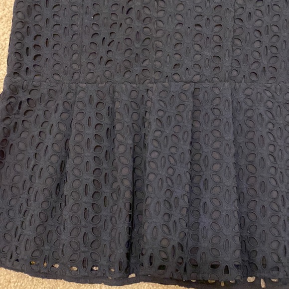 Ann Taylor Eyelet Navy Top - Picture 3 of 6